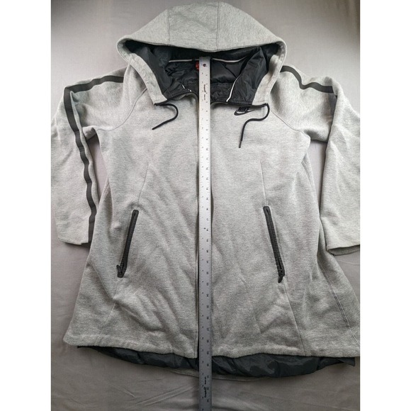 Nike Tech Women's Aeroloft Parka Goose Down Heather Gray Black Large (MSRP $250) - Picture 7 of 16